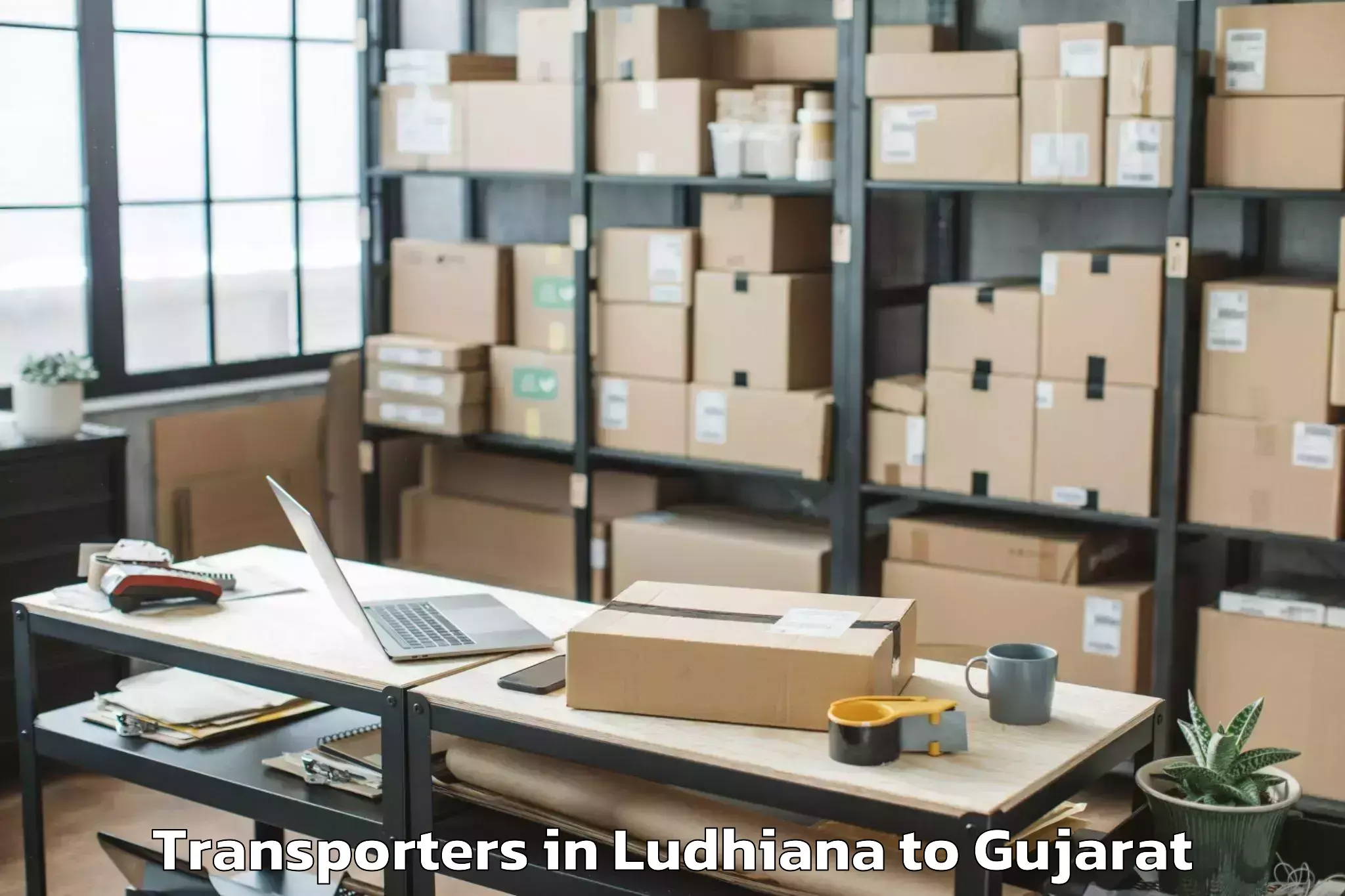 Book Ludhiana to Jhagadia Transporters Online